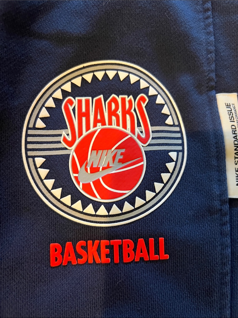Nike Navy Blue Jogger Sweatpants with Red Logo - Picture 2 of 3